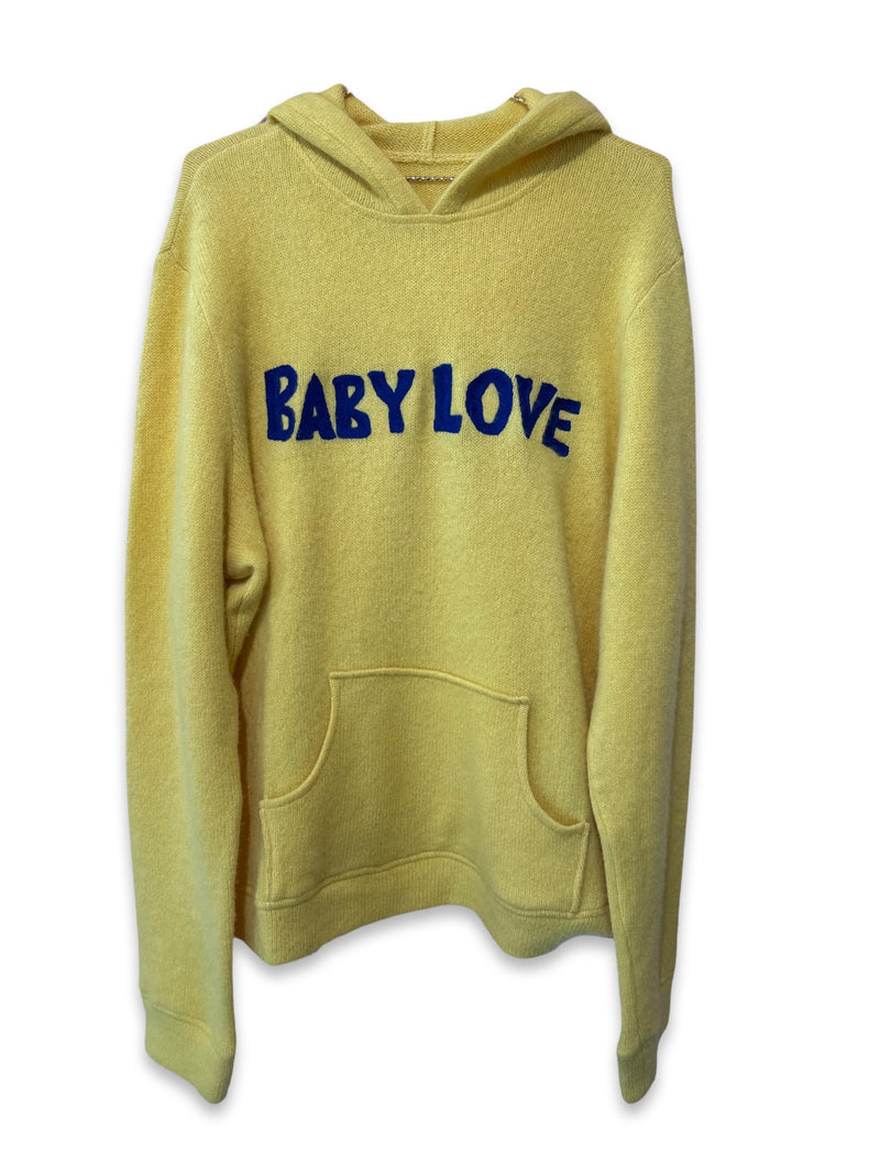 Jesse Jo x The Elder Statesman Cashmere Hoodie "BabyLove" Yellow