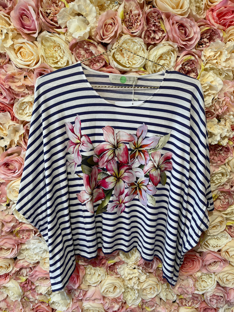 Stella McCartney T-Shirt Striped with Flower