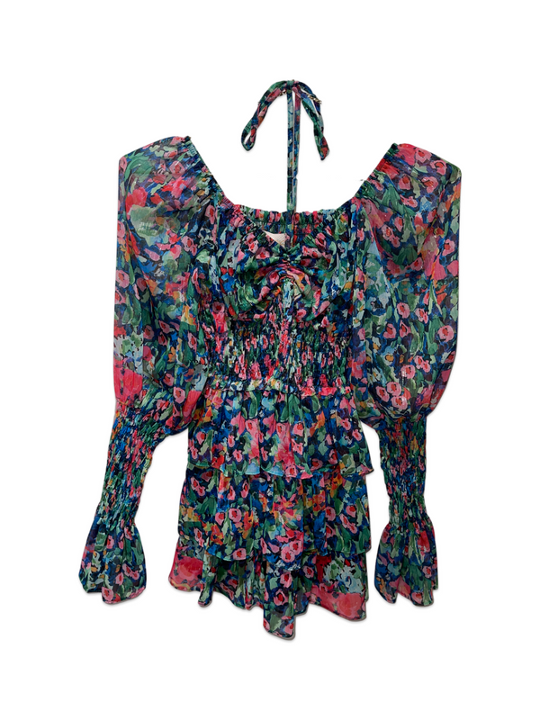 Naia short Dress with Flowers