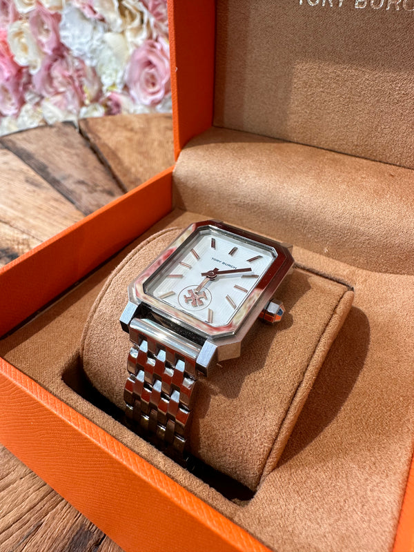 Tory Burch "The Robinson" Watch Silver