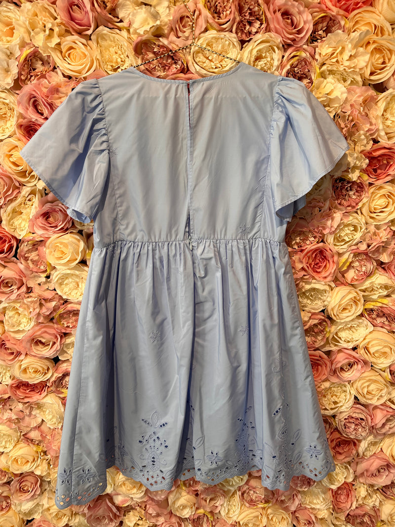 Zara Dress Light Blue with Embroideries