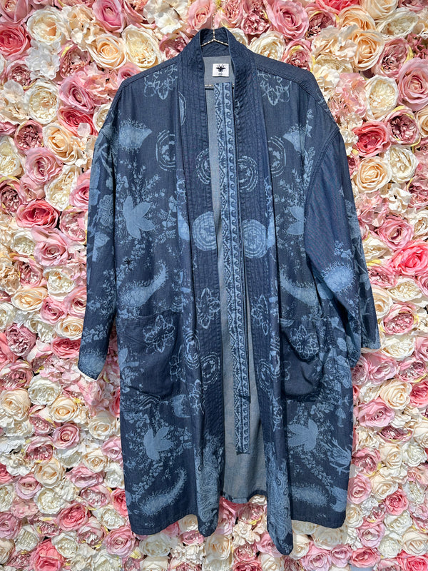 Dior Cotton Kimono Light Paisley Print Blue