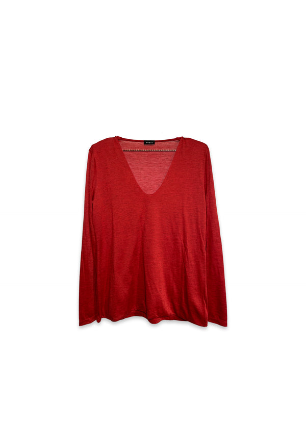 Akris Thin Sweater Red