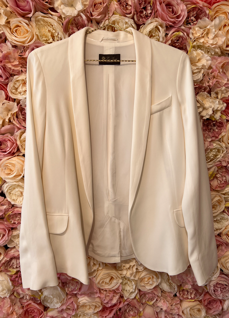 Loro Piana Silk Blazer White