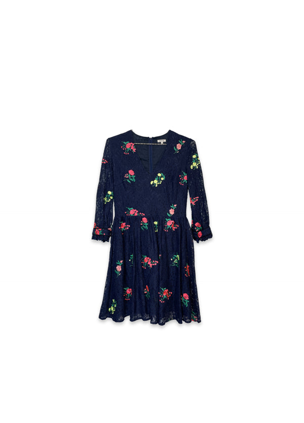 Manoush Dress Blue with Flowers