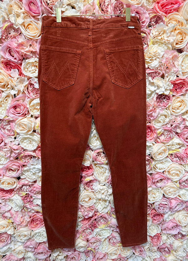 Mother Cord Jeans Rust