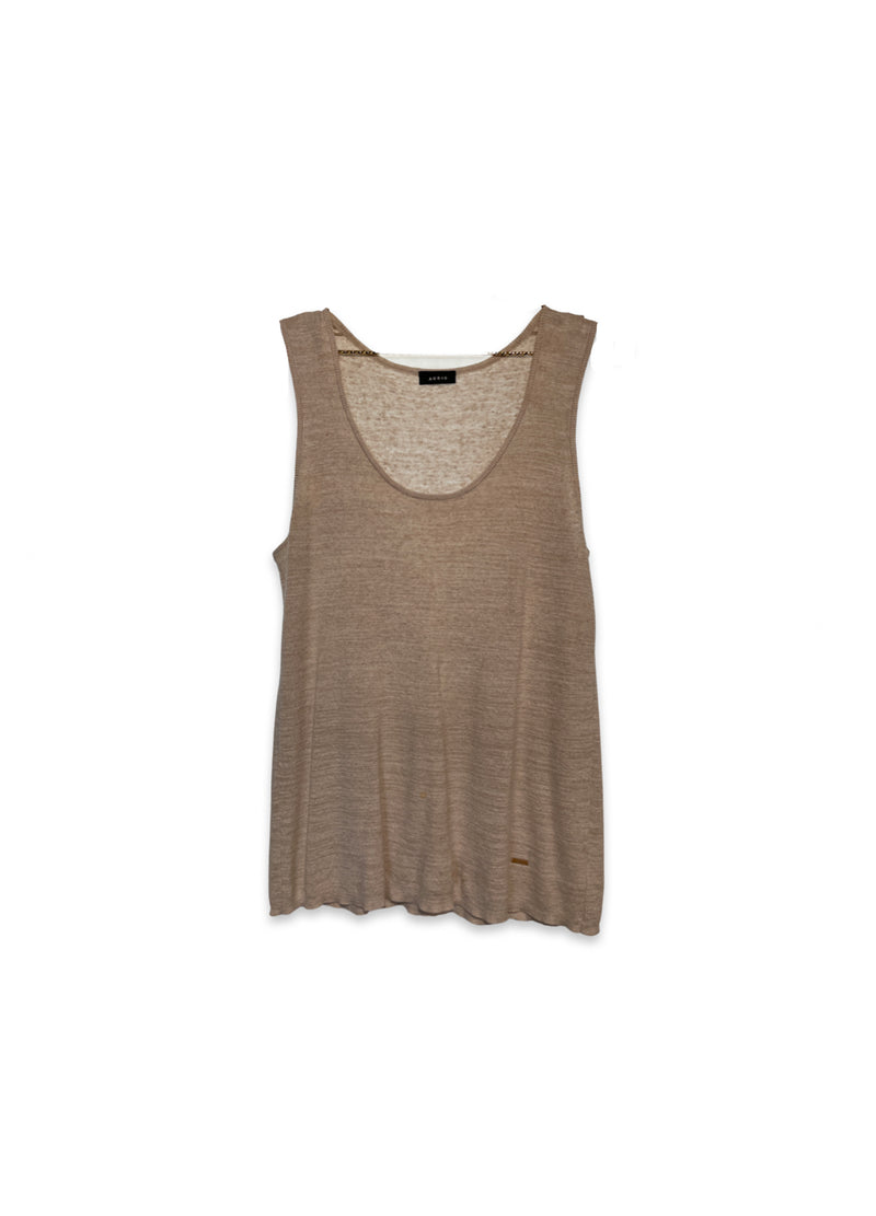 Akris Linen Top Beige