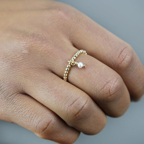 Sora Choi Pearl Ring Sterling Silver & Gold Filled