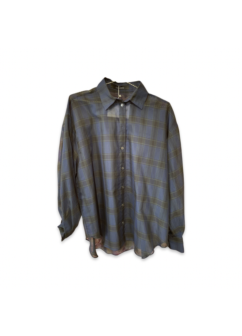 Rokh Blouse Navy Check