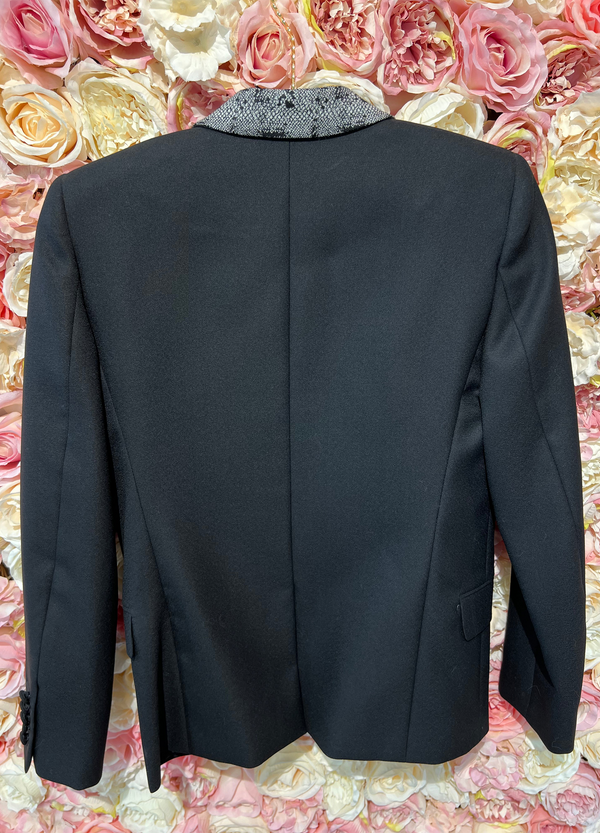 Saint Laurent Blazer Black with Snake Pattern on Collar