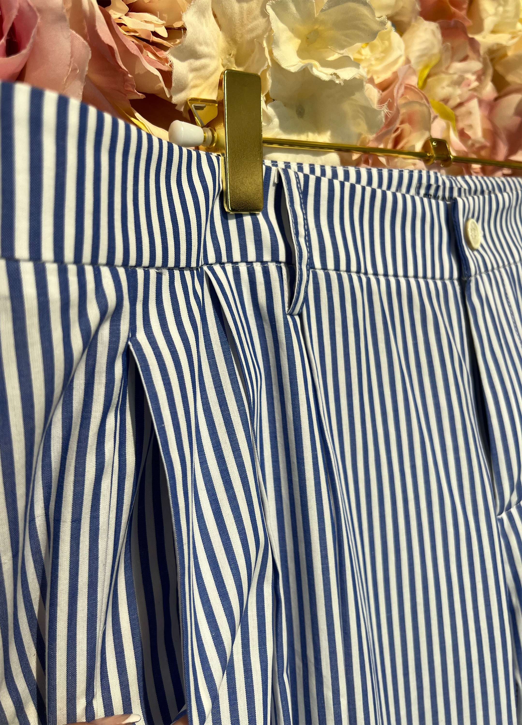 Ermmano Scervino Striped Cotton Pants Crop