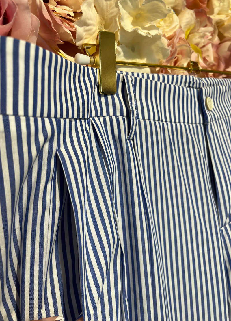 Ermmano Scervino Striped Cotton Pants Crop