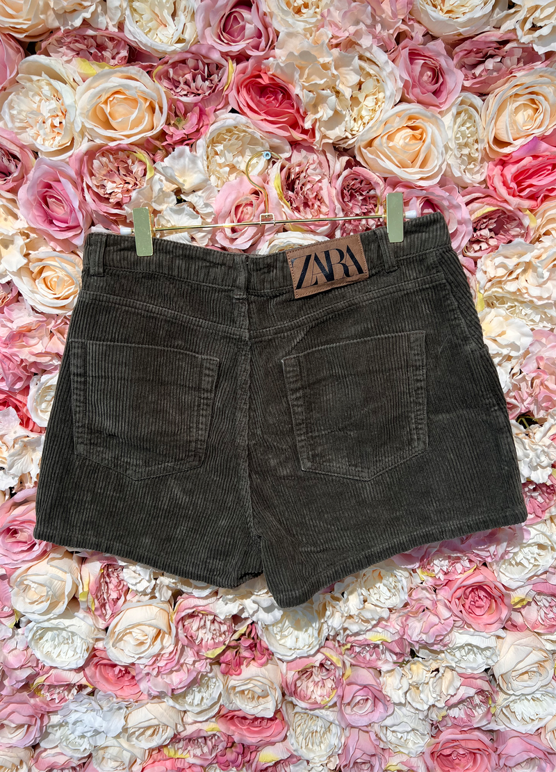 Zara Skorts Cord dark Green