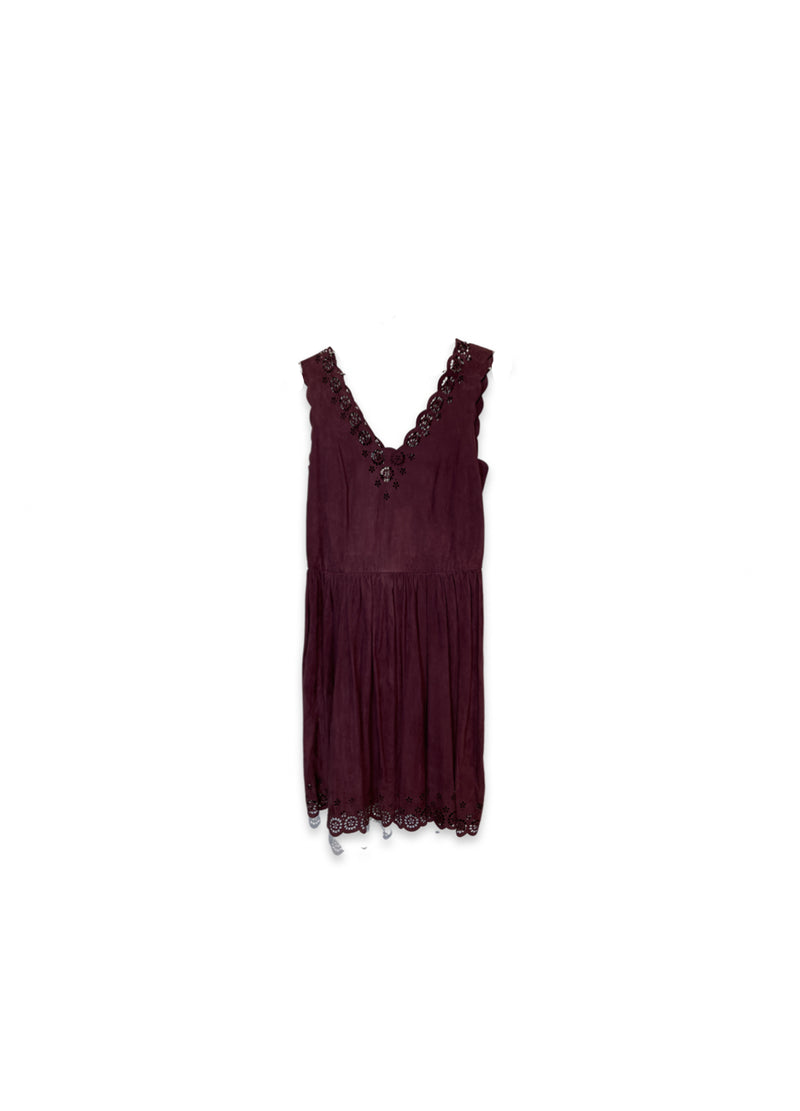 Manoush Velour Dress Darkred