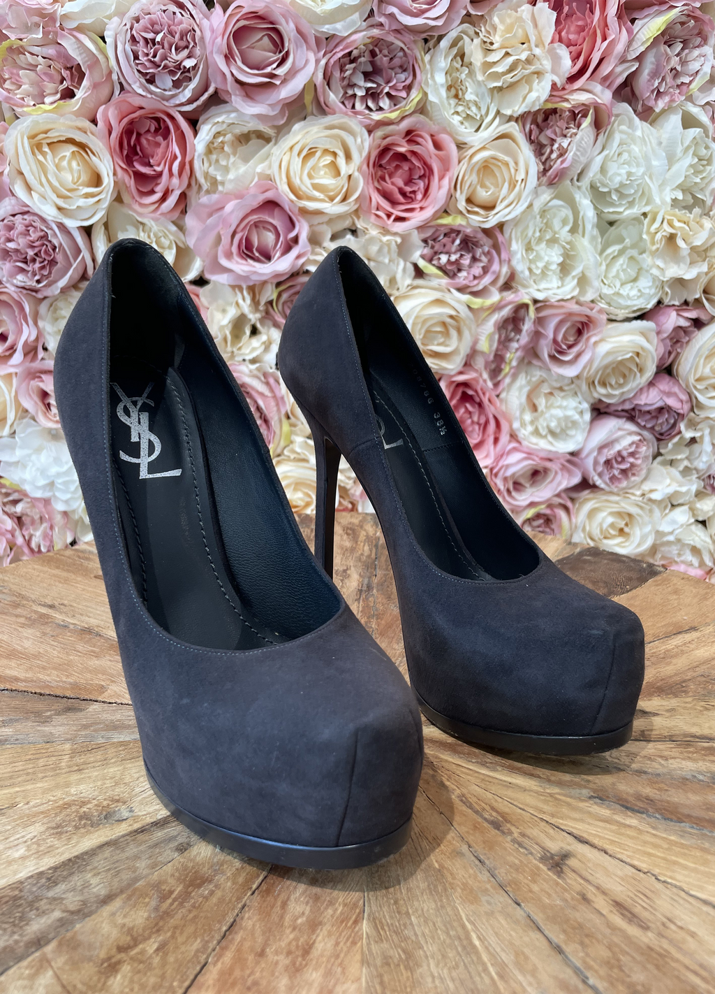 YSL Heels Suede