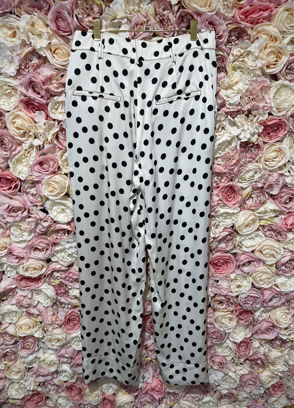 Zara Pants Polka Dot White Black